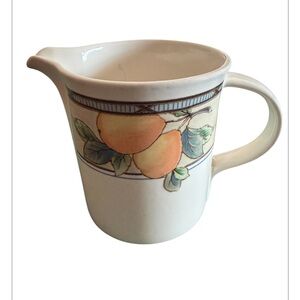 Vintage Mikasa Garden Harvest Creamer Stoneware Farmhouse Cottage